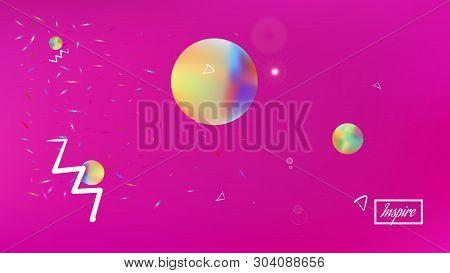 Crisp Space Fantasy. Background Texture, Blend. Plain Colorific Illustration.  Magneta Colored Backg