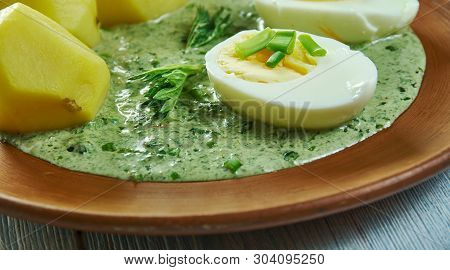 Frankfurter Grune Sauce, Green Sauce Uncooked Sauces Based On Herbs,nettle