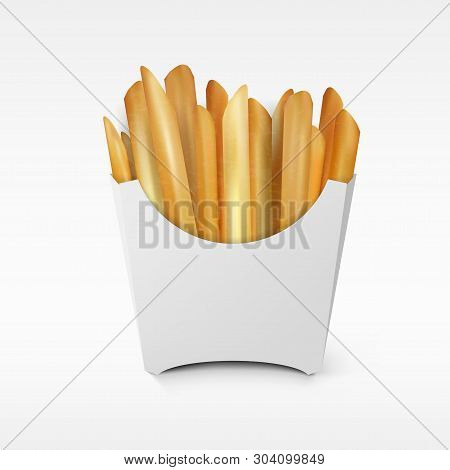 Fast Food White Paper French Fries Take Away Box Package