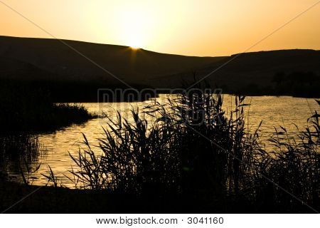 Tramonto sul lago Reedy