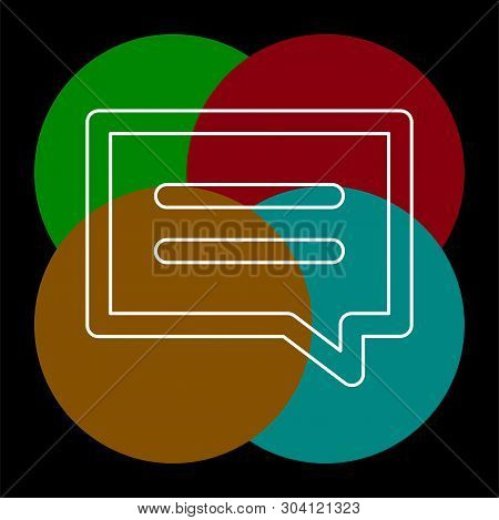 Speech Bubble Illustration, Communication Icon - Conversation Symbol, Chat Icon Vector. Thin Line Pi