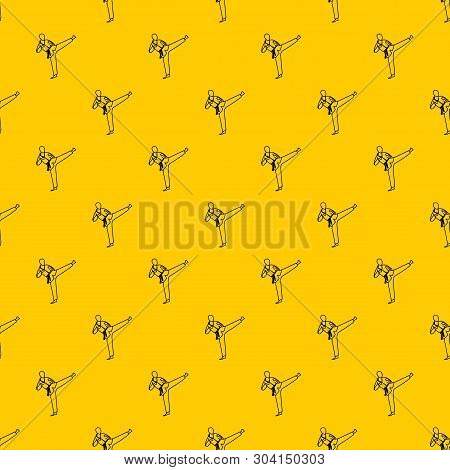 Wushu Master Pattern Seamless Vector Repeat Geometric Yellow For Any Design