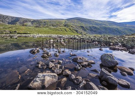 Lake Alla-askir. Altai Mountains Landscape