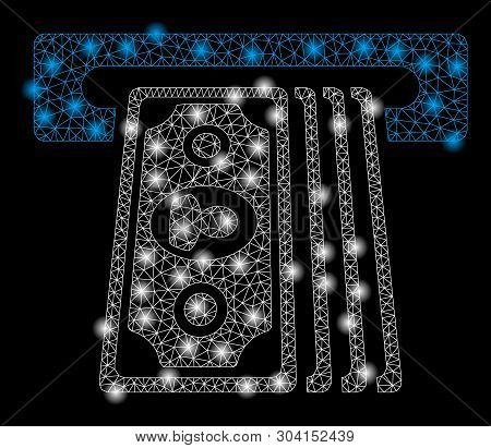 Gold Square Mosaic And Solid Cashpoint Terminal. Vector Geographic Cashpoint Terminal In Yellow Gold