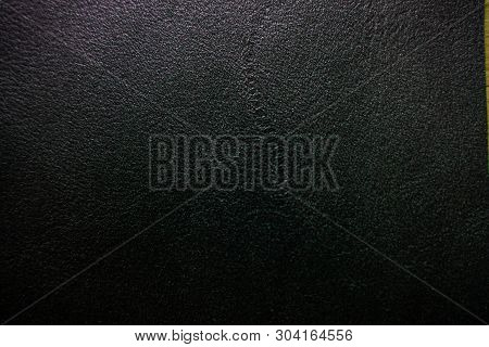 Abstract Black Genuine Fullgrain Leather Background