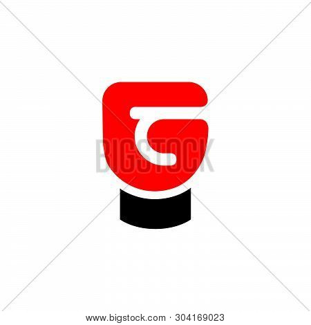 Letter G Boxing Gloves Shape Logo Vector