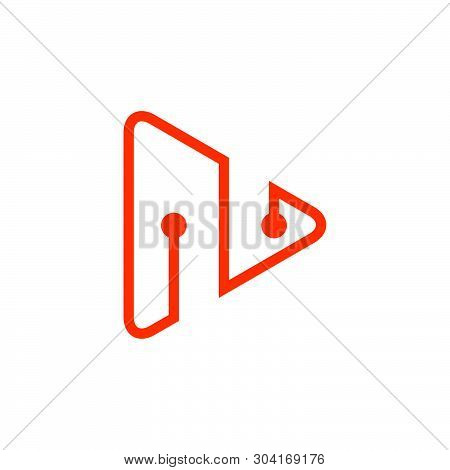Unique Triangle Linked Dots Line Logo Vector