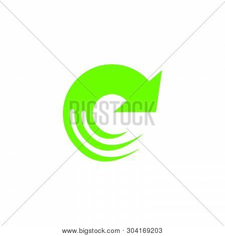 Stripes Rotation Motion Arrow Up Logo Vector
