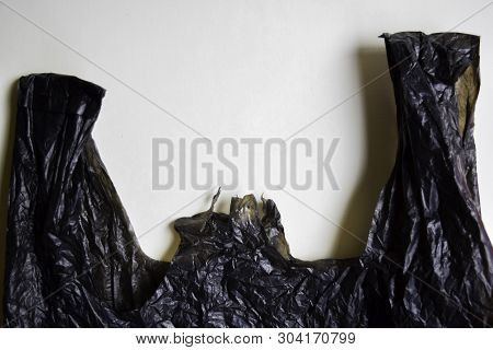 Say No To Plastic Bags - No More Plastic Concept Isolated White Background
