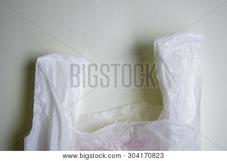 Say No To Plastic Bags - No More Plastic Concept Isolated White Background