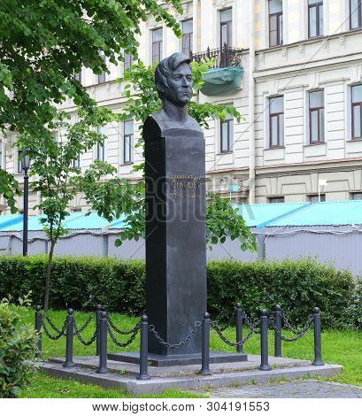 A monument to the architect Stasov Izmailovsky prospect Saint Petersburg Russia July 2017
