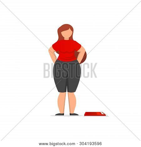 Healthy Lifestyle. The Girl Thinks About Losing Weight And Weight Loss. Health Problems