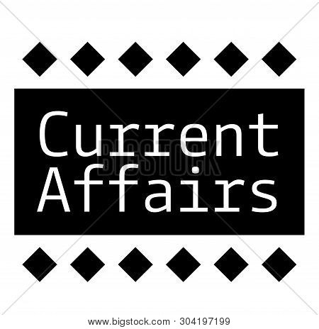 Current Affairs Stamp On White Background. Stamps Stickers And Label Series.