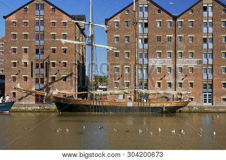 Sailing Ship Johanna Lucretia Moored By Vinings Warehouse
Gloucester Docks