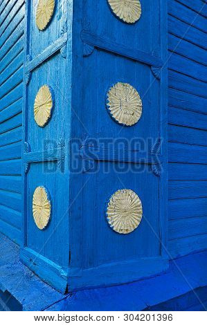 A Fragment Of The Church Of The Nativity Of The Virgin Is A Wooden Temple Of The Village In Mali Bud