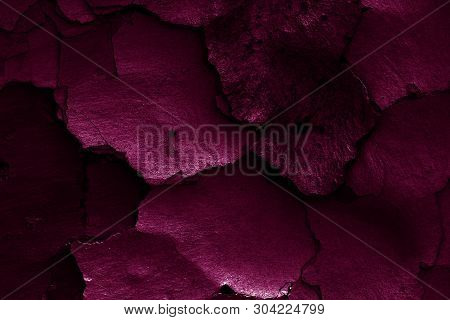 Detail Of A Tyrian Purple Wall Background