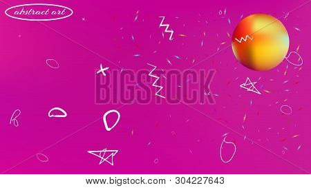 Pristine Space Fantasy. Professional Colorific Illustration.  Background Texture, Bright. Magneta Co