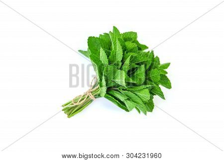 Fresh Homemade Greens From The Garden. Isolate Selective Focus.