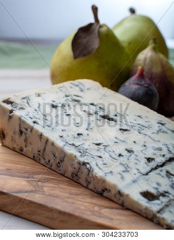 Gorgonzola Picant Italian Blue Cheese, Made From Unskimmed Cow's Milk In North Of Italy