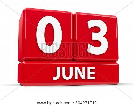 Red Cubes - The Third Of June - World Bicycle Day And Independence Day In Montenegro - On A White Ta