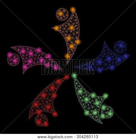Gold Square Mosaic And Solid Collaboration Logo. Vector Geographic Collaboration Logo In Yellow Gold