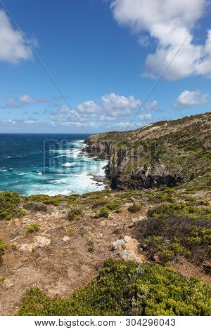 Coastal Landscape At Cape Bridgewater Victoria Australia. Located Near Portland This Rugged Section 