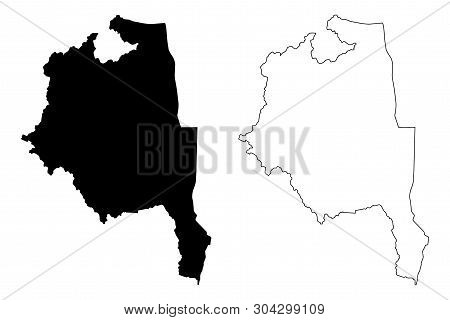 Central Region Malawi (republic Of Malawi, Regions Of Malawi, Administrative Divisions) Map Vector I