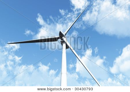 Wind Turbine energikoncept 3D render