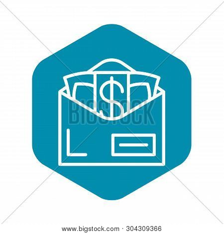 Bribery Money Envelope Icon. Outline Bribery Money Envelope Vector Icon For Web Design Isolated On W