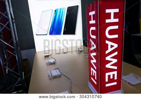 Bangkok, Thailand - June 01, 2019 : Thailand Mobile Expo 2019 ,huawei Zone ,huawei Is Chinese Networ