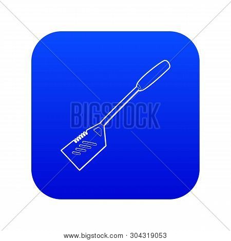 Spatular Icon Blue Vector Isolated On White Background
