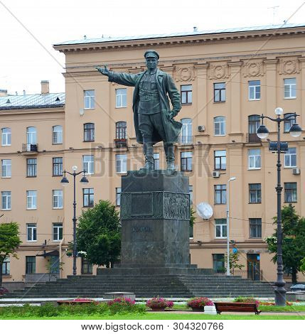 Kirov Monument Ploschad Kirova, Saint-petersburg, Russia August 2018
