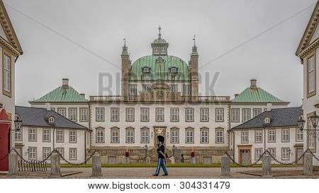 Fredensborg, Denmark - May 18, 2019: Fredensborg Palace Is A Palace Located On The Eastern Shore Of 