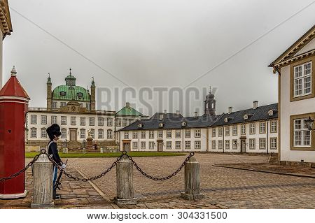 Fredensborg, Denmark - May 18, 2019: Fredensborg Palace Is A Palace Located On The Eastern Shore Of 