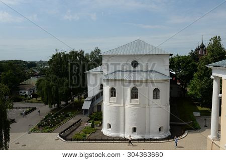 Yaroslavl, Russia - June 23, 2018: The View From The Bell Tower Of The Spaso-transfiguration Monaste