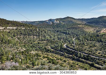 Forest Of Sataf West Of Jerusalem Israel. A Beautiful Area Of Hiking And Enjoying The Nature.