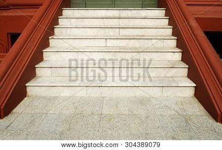 Walkway Stairs Outdoor And Background Photo Stock