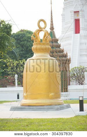 Golden Bell At  Wat Rakhang Khositaram Bangkok ,thailand