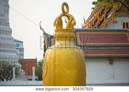 Golden Bell At  Wat Rakhang Khositaram Bangkok ,thailand