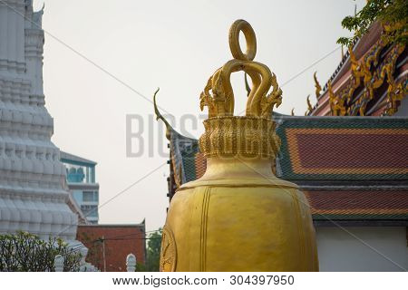 Golden Bell At  Wat Rakhang Khositaram Bangkok ,thailand