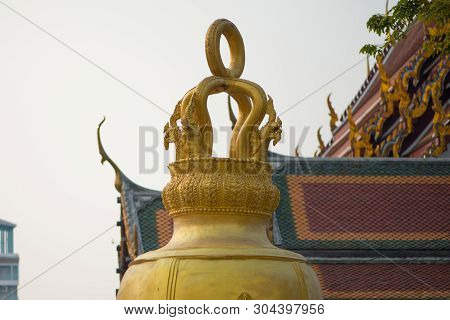Golden Bell At  Wat Rakhang Khositaram Bangkok ,thailand
