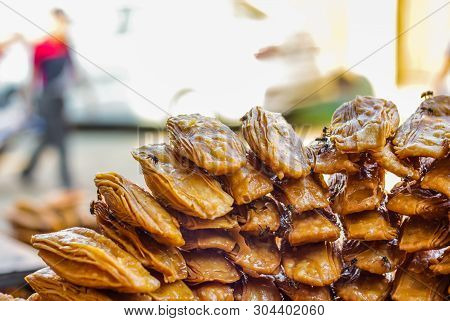 Khaja Snacks,layered Fritters Dunked In Sugar Syrup, For Sale In Shop