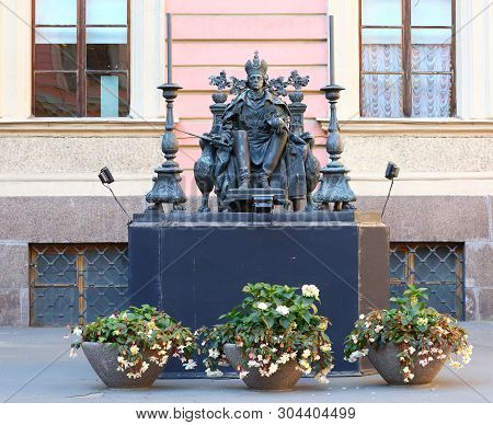 A Monument To Pavel First In The Courtyard Of The Mikhailovsky Castle In St. Petersburg Russia Septe
