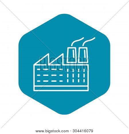 Eco Energy Factory Icon. Outline Eco Energy Factory Vector Icon For Web Design Isolated On White Bac