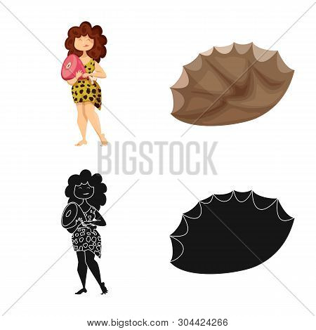 Vector Illustration Of Evolution  And Prehistory Icon. Set Of Evolution  And Development  Stock Symb
