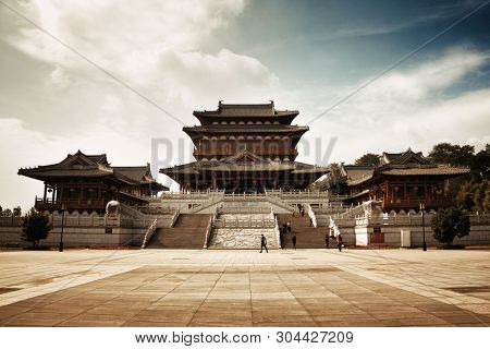 CHONGQING, CHINA â MARCH 13: Dazu museum in day on March 13, 2018 in Chongqing. With 17M population, it is the most populous Chinese municipality.