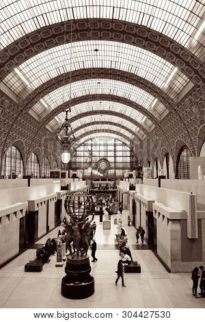 PARIS, FRANCE - MAY 13: D'Orsay interior view on May 13, 2015 in Paris. It host the world's largest collection of impressionist and post-impressionist masterpieces.