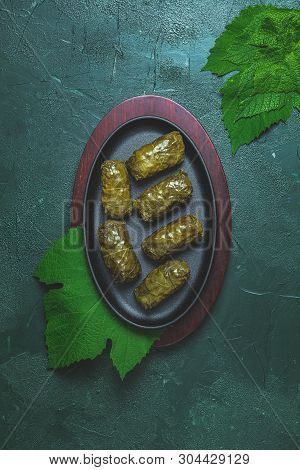 Grape Leaves Stuffed With Meat And Rice