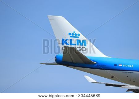 Amsterdam, The Netherlands - June, 1st 2019: Ph-ckb Klm Royal Dutch Airlines Boeing 747  Final Appro