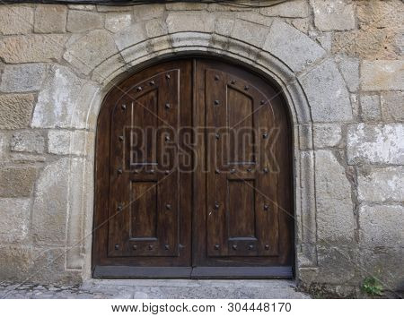Typical Door Of A House In The Village Of La Alberca, Salamanca-spain
